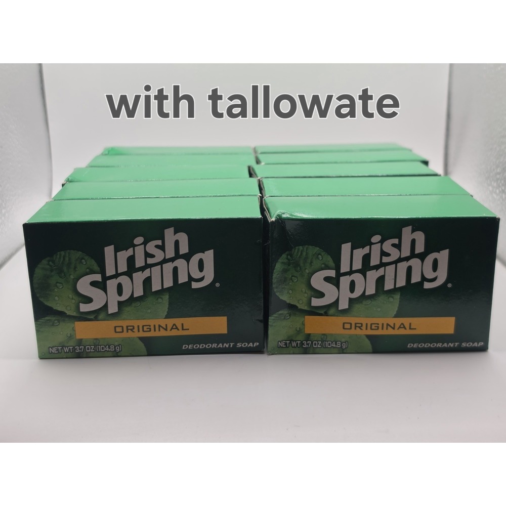 Irish Spring 10 BARS 3.75 oz ORIGINAL Scent Deodorant Soap NO FLAXSEED Vintage